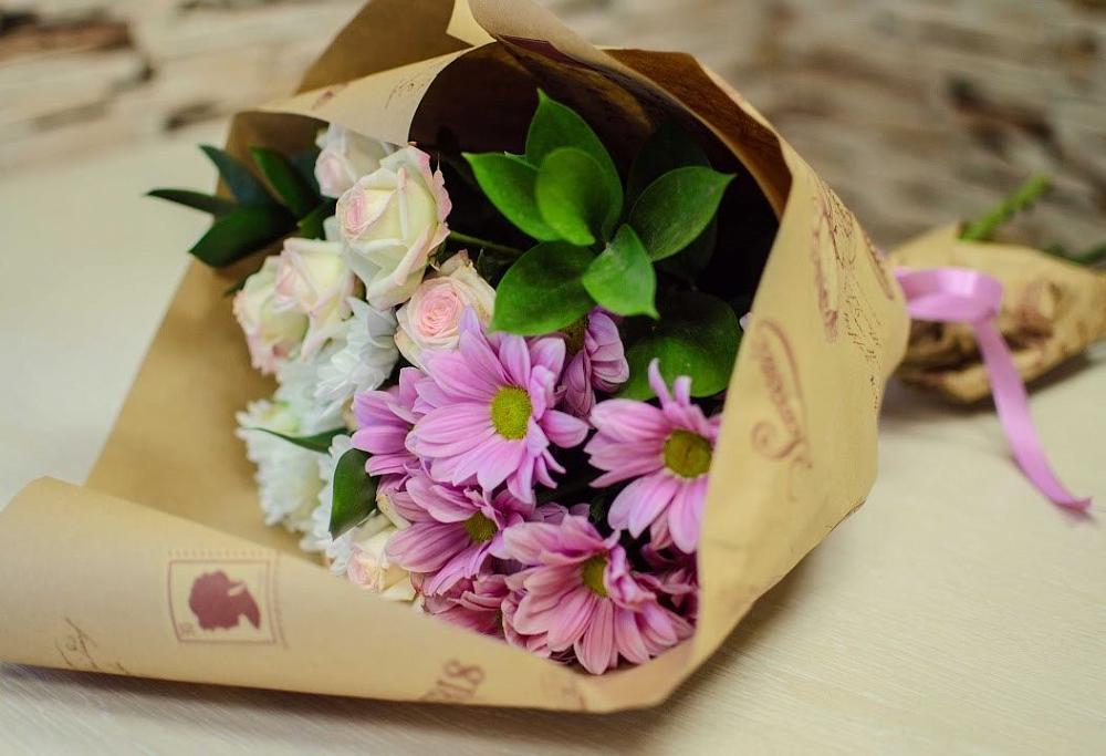 Букет цветов из: Розы и Хризантемы в Желябино