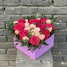 Цветочная композиция из Розы в коробке в Желябино