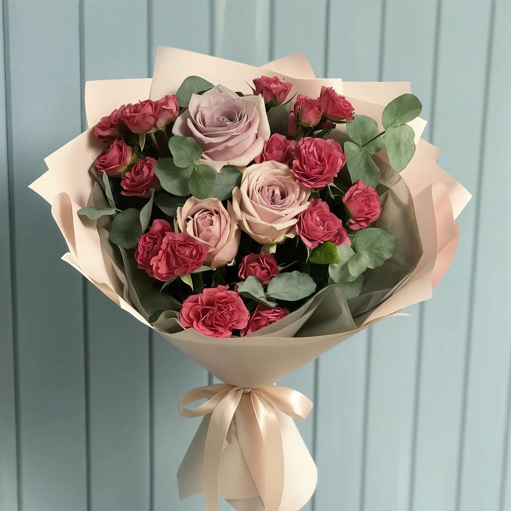 Букет цветов из: Гвоздики и Розы в Желябино