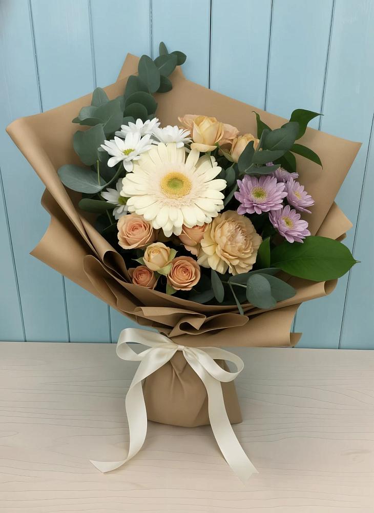 Букет цветов из: Герберы и Хризантемы в Желябино