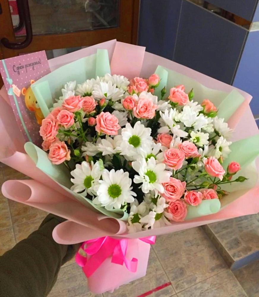 Букет цветов из: Розы и Хризантемы в Желябино