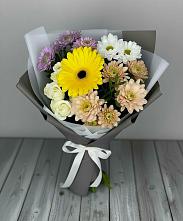 Букет цветов из:  Розы, Герберы и Хризантемы в Желябино