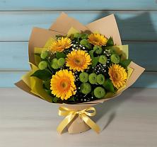 Букет цветов из:  Герберы и Хризантемы в Желябино
