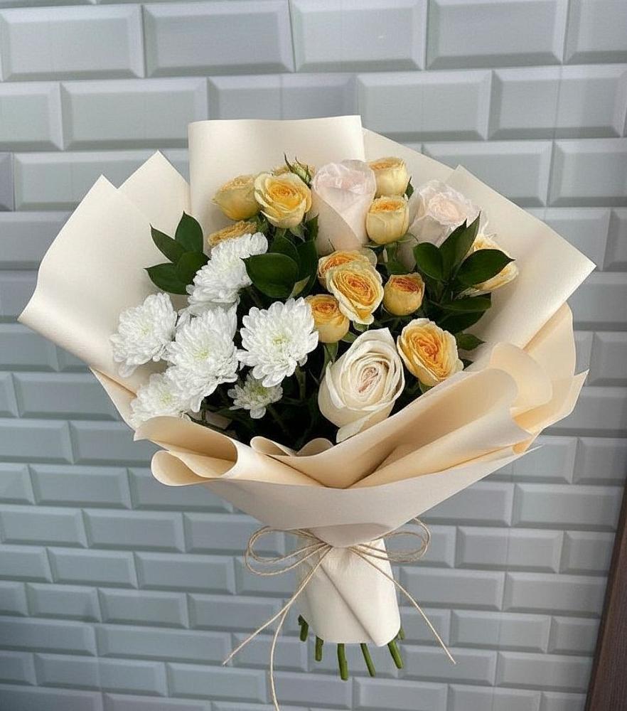 Букет цветов из: Розы и Хризантемы в Желябино