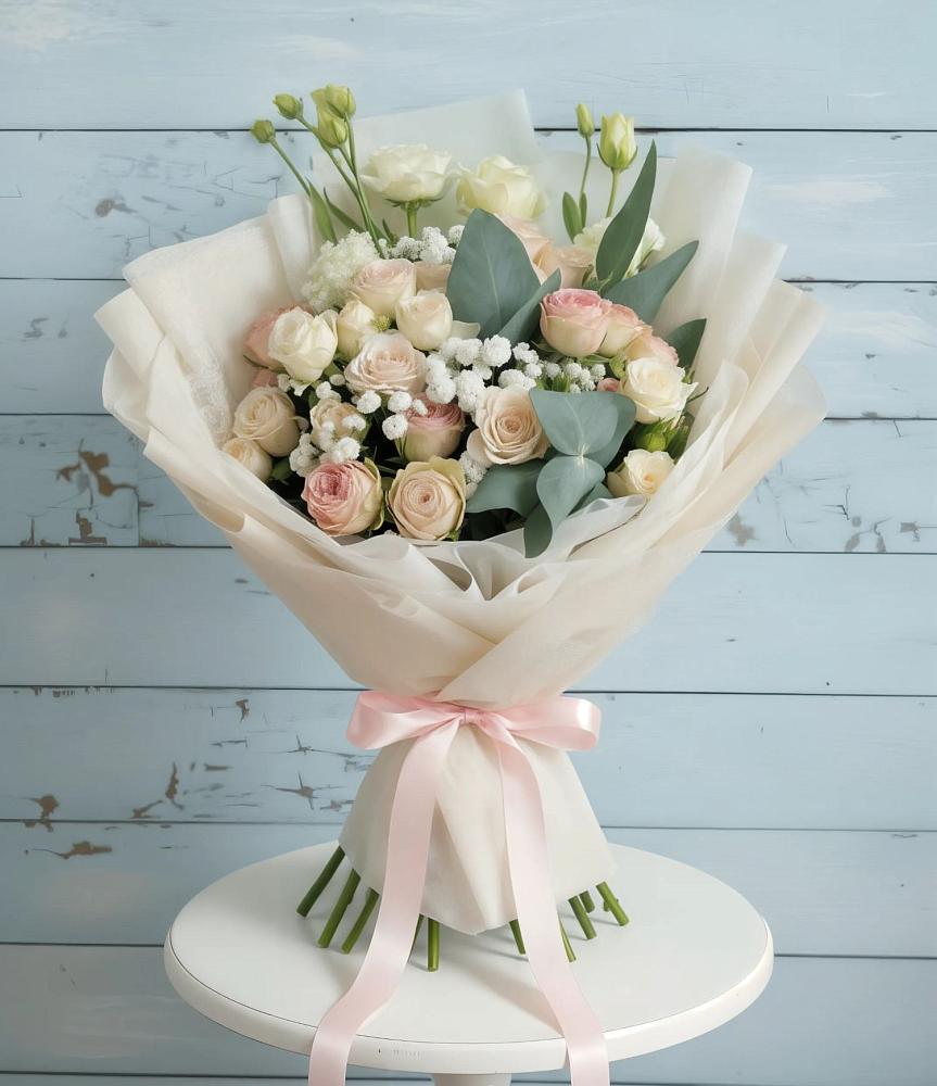 Букет цветов из: Розы и Лизиантусы в Желябино