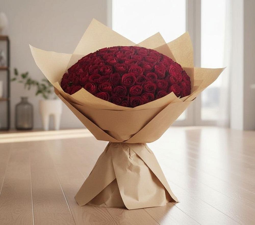 Букет 101 Красная роза в Желябино