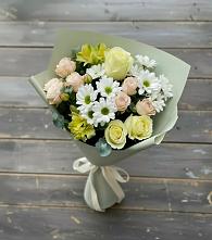 Букет цветов из:  Альстромерии, Розы и Хризантемы в Желябино