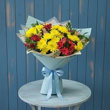Букет цветов из:  Альстромерии и Хризантемы в Желябино