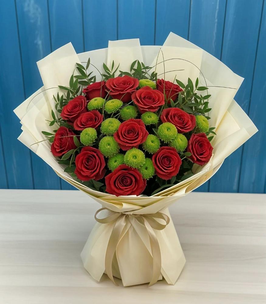 Букет цветов из: Розы и Хризантемы в Желябино