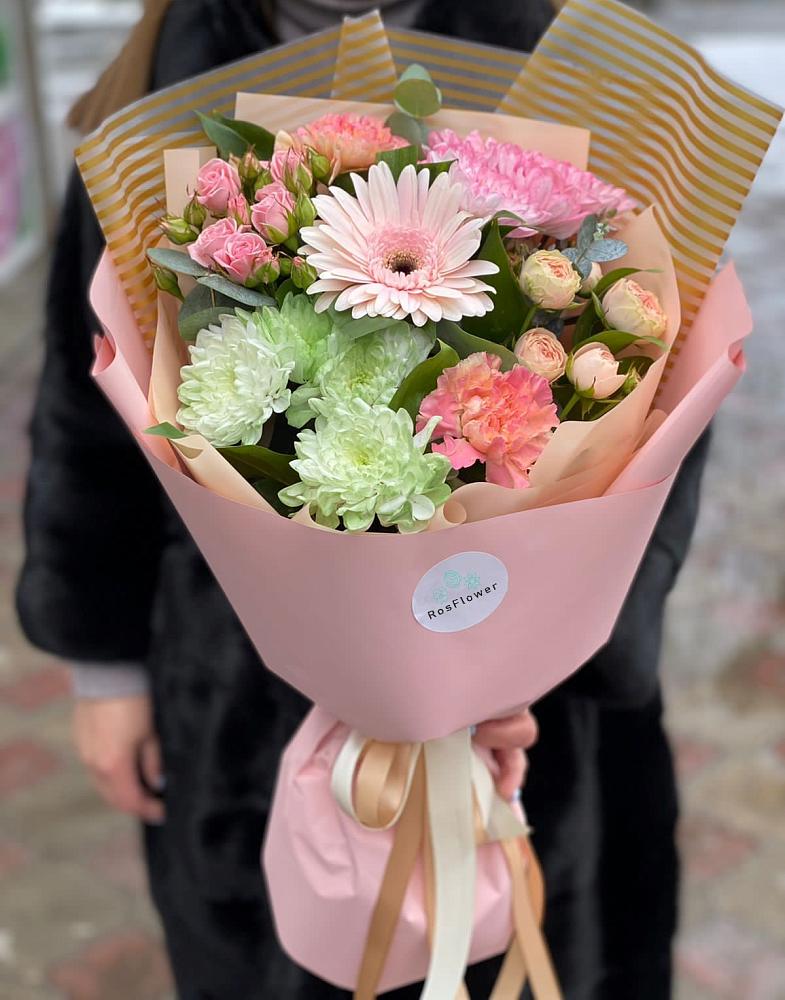 Букет цветов из: Герберы, Хризантемы и Розы в Желябино